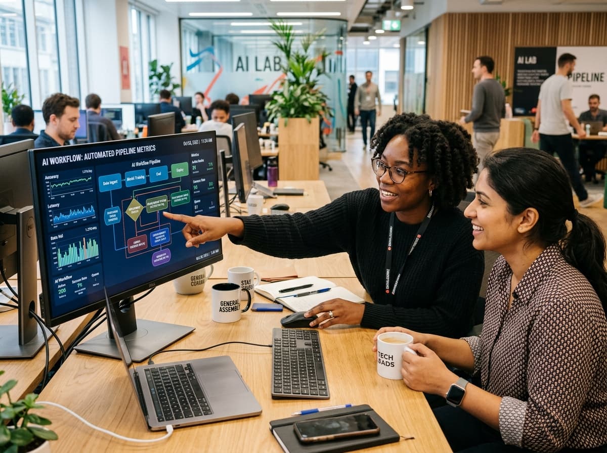 Team al lavoro con flussi intelligenti