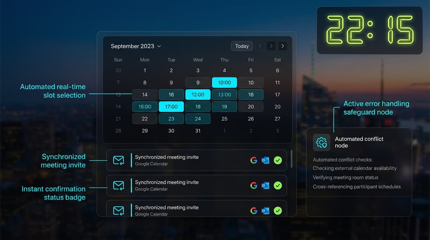 Continuità operativa 24/7 con prenotazione e sincronizzazione calendario